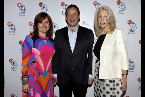 At the BFI reception: Clare Stewart, culture minister Ed Vaizey and Amanda Nevill